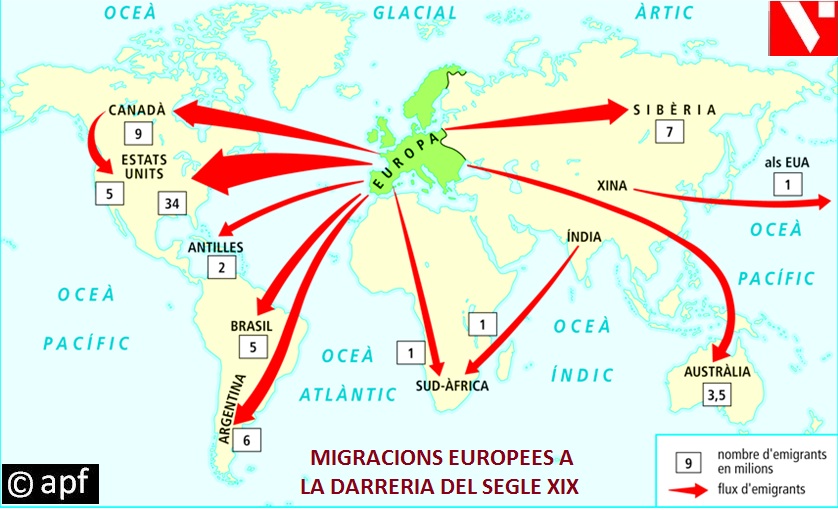 Image result for les migracions europees al final del segle XIX