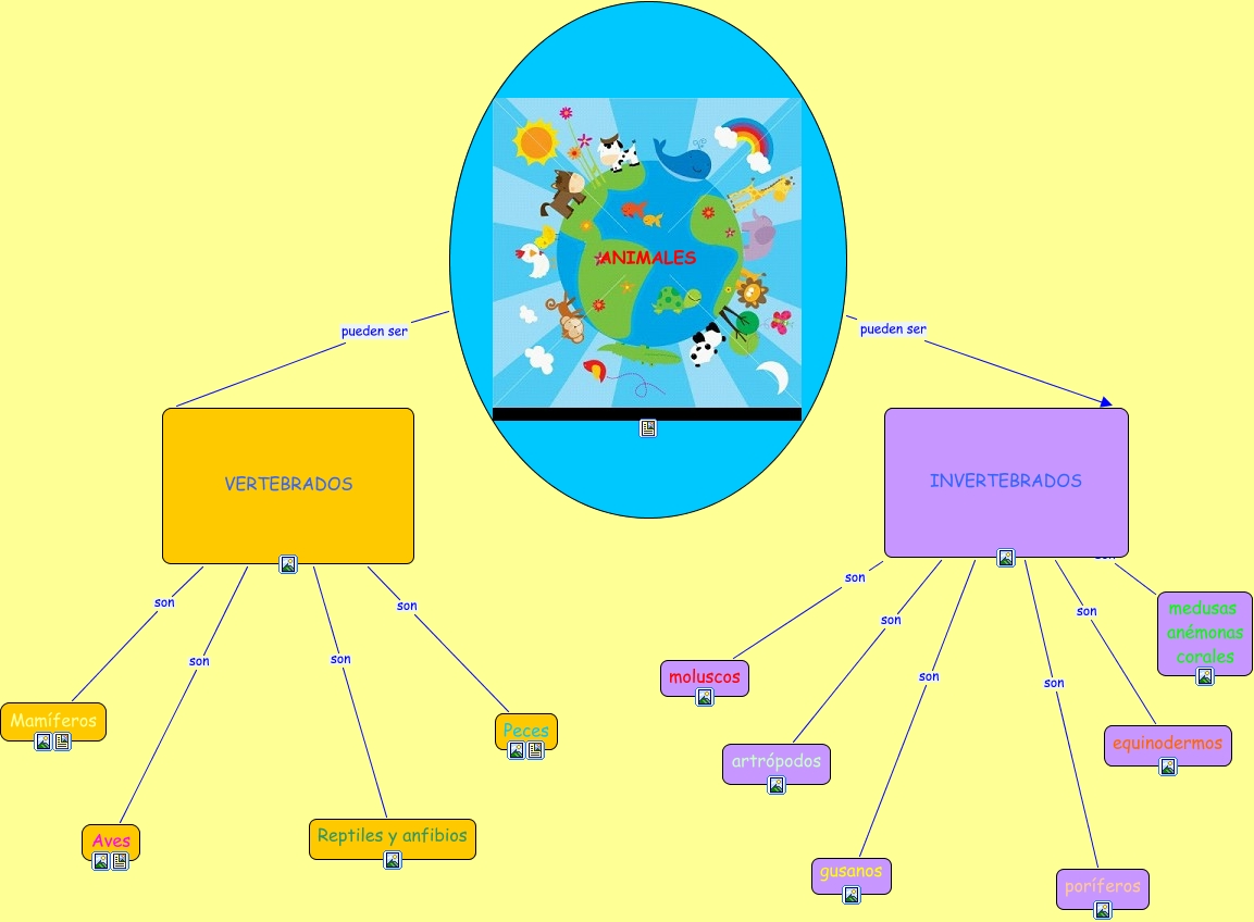 MAPA CONCEPTUAL CLASIFICACIÓN DE LOS ANIMALES