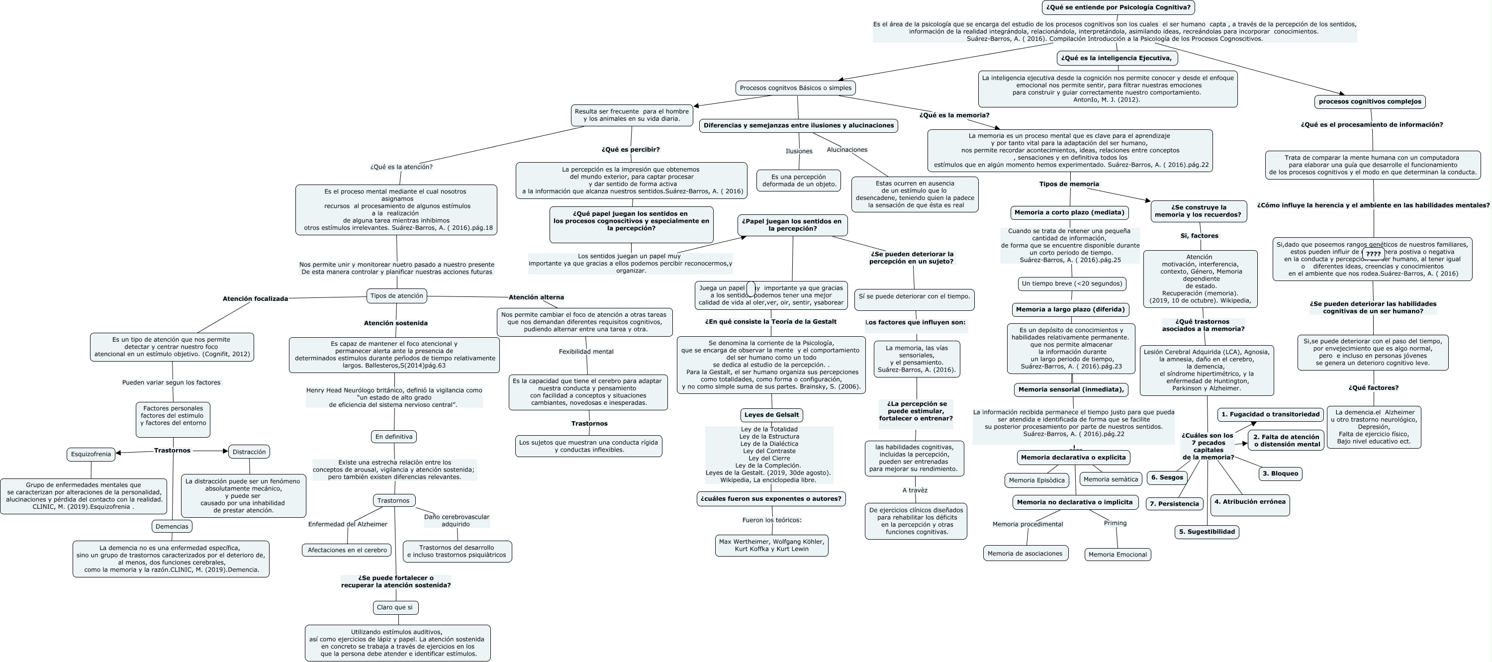 Mapa conceptual - Procesos Cognoscitivos